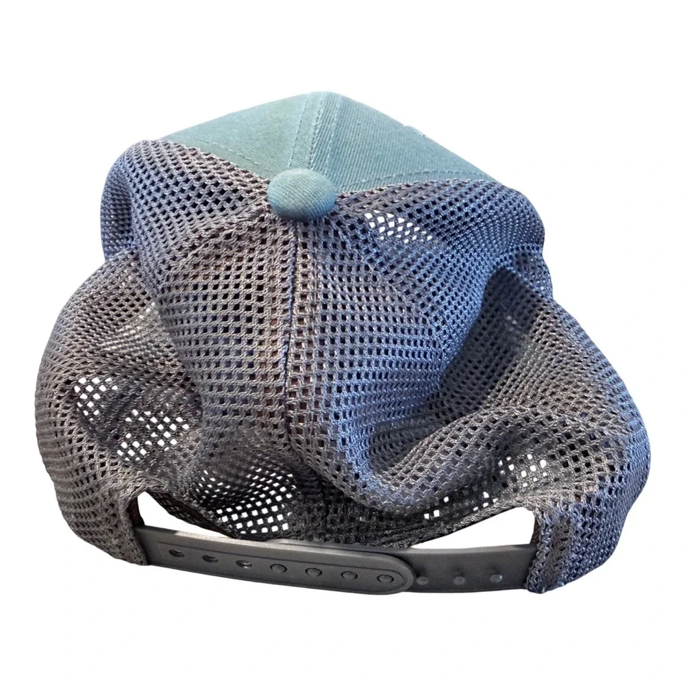 Wookles & Co. Limited Edition 40 Rainbow Gazelle Trucker Hat Blue Grey uSnapback
